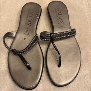 Italian Shoemakers Silver Sandals
